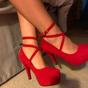 Red fashion heel